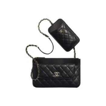CHANEL Leather Backpack, Coin Purse, Card Holder Combo Tool Sets, Shoulder Bag, Crossbody Bag Women's Black
