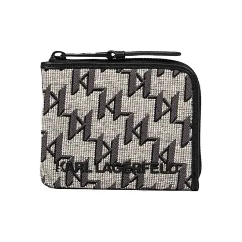 KARL LAGERFELD Cow Leather Wallet Womens White Wallets