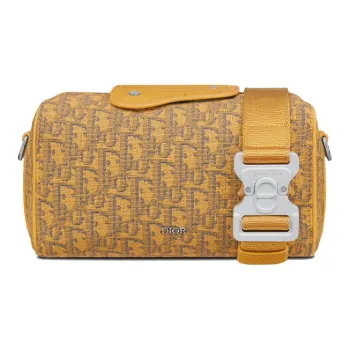 DIOR Lingot Cow Leather Cylinder Bag, Handbag, Shoulder Bag, Crossbody Bag Regular Men's Gold