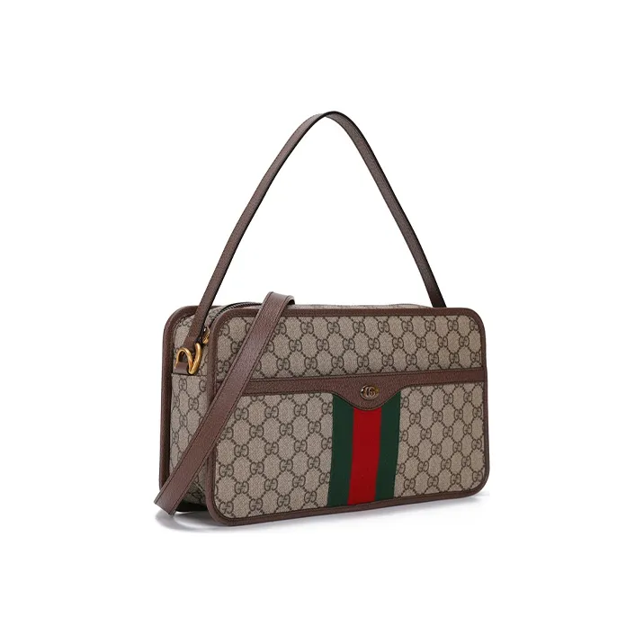 GUCCI Canvas With Leather Portable Crossbody Bag Shoulder Bag Unisex-2
