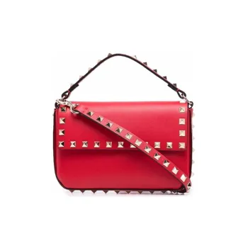 Valentino Cow Leather One Shoulder Handbag Crossbody Bag Small Size Women's Red