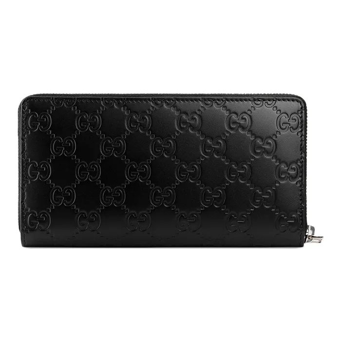 GUCCI Leather Wallet Men's Black-1