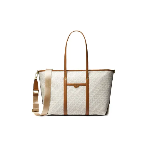 MICHAEL KORS Canvas Shoulder Bag, Crossbody Bag, Handbag Regular Women's Vanilla White