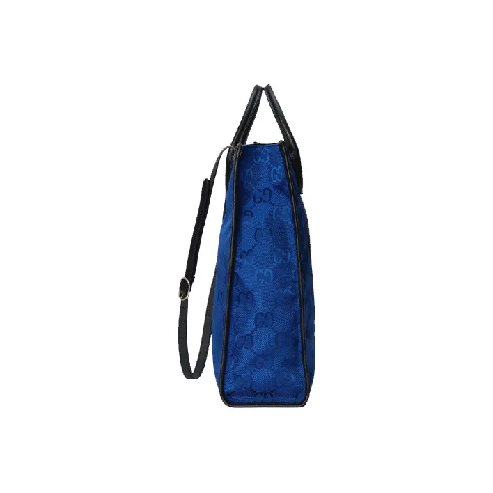 GUCCI Off The Grid Nylon Fabric Tote Bag, Shopping Bag, Handbag Unisex Blue-2