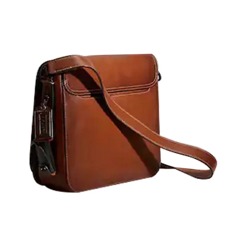 COACH GothamMessenger Leather Flap Messenger Bag Shoulder Bag, Crossbody Bag Men's Brown-1