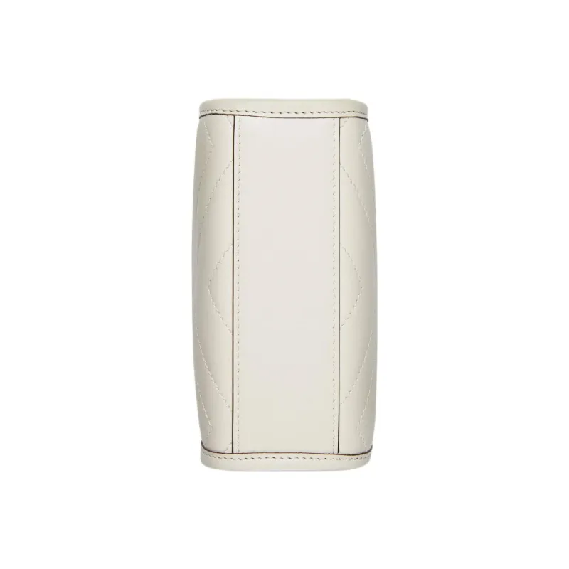 GUCCI Marmont Leather Tote Bag Shopping Bag Handbag Shoulder Bag Crossbody Bag Mini Women's White-5