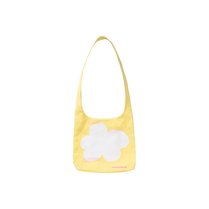 ROARINGWILD Twill Shoulder Bag, Crossbody Bag Unisex Light Yellow-0