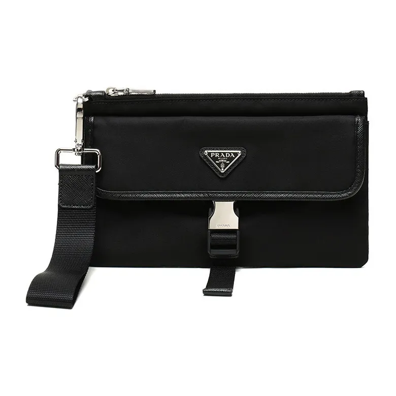 PRADA Fabric Clutch Men's Black-0
