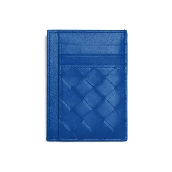 Bottega Veneta Bottega Veneta Luggage Collection Leather Card Holder Men's Cobalt Blue