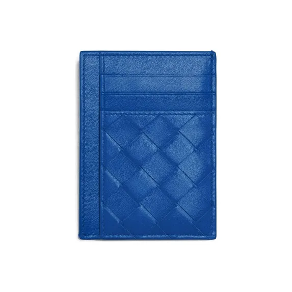 Bottega Veneta Bottega Veneta Luggage Collection Leather Card Holder Men's Cobalt Blue-0