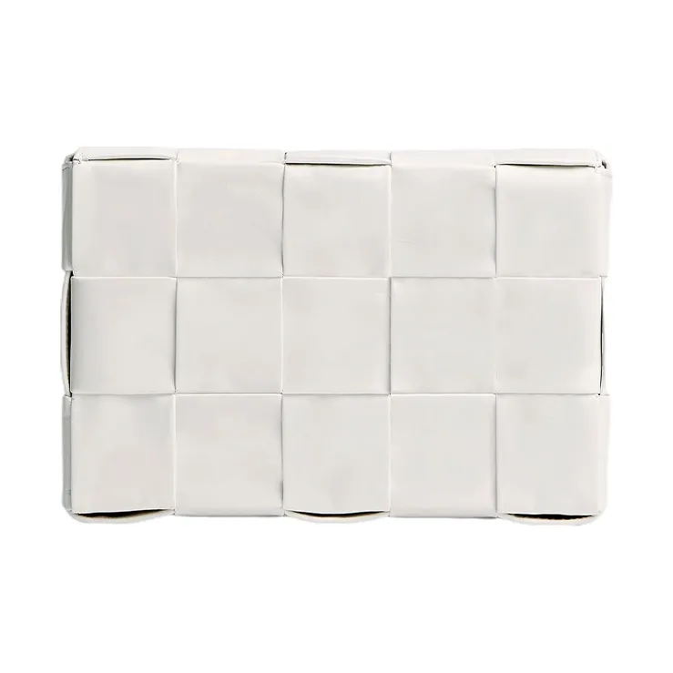 Bottega Veneta CASSETTE Cow Leather Tofu Bag Shoulder Bag Crossbody Bag Clutches Medium Size Unisex White-2