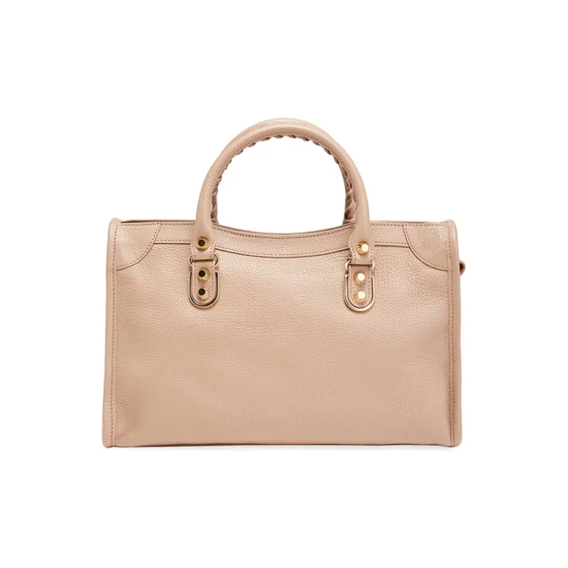 Balenciaga Shiny Goatskin One Shoulder Handbag Women's Dusty Pink-1