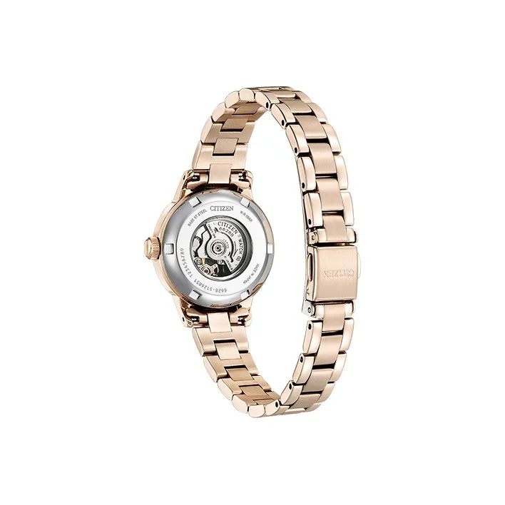 CITIZEN Mechanical Movement Stainless Steel Strap Watch Women's Watch Silver Dial-2