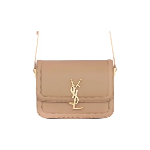 SAINT LAURENT SOLFERINO Leather Shoulder Bag Crossbody Bag Women's Milk Tea Beige