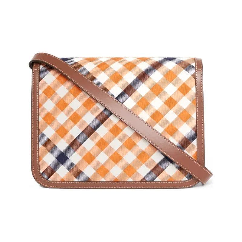 Burberry Wool Blend With Cotton Shoulder Bag Women's Bright Orange-2