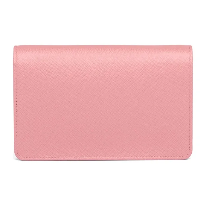 PRADA Saffiano Leather Shoulder Bag Crossbody Bag Mini Women's Petal Pink-2