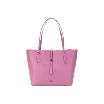 COACH Market Tote Cow Leather Tote Bucket Bag Handbag Large Size Women's Pink Purple