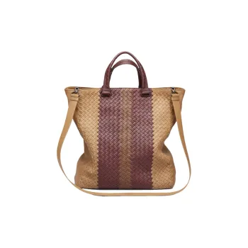 Bottega Veneta Sheepskin Crossbody One Shoulder Handbags Women's Brown