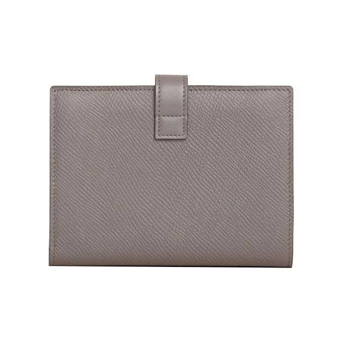 CELINE Grained Calfskin Wallet Medium Size Women's Egg Stone Color-2