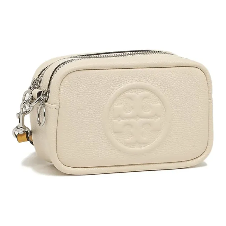 TORY BURCH Perry Leather Small Square Bag Mini Women's Ecru-1