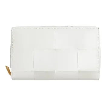 Bottega Veneta Bottega Veneta Luggage Collection Sheepskin Wallet Women's Chalk White