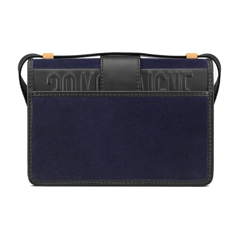 DIOR 30 Montaigne Suede Cow Leather Box Bag, Shoulder Bag, Crossbody Bag Regular Women's Blue-2