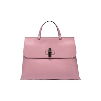GUCCI Bamboo 1947 Leather Shoulder Bag Crossbody Bag Handbag Women's Rose Pink