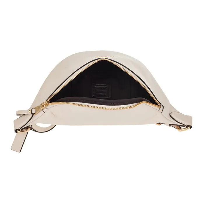 COACH Leather One Shoulder Crossbody Bag, Sling Bag, Fanny Pack Tubas Women's Pure White-3