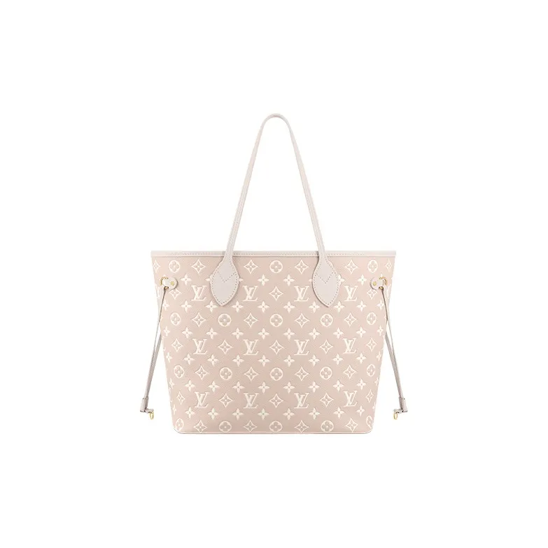 LOUIS VUITTON Neverfull Mm Khaki Green/Beige/Cream-2