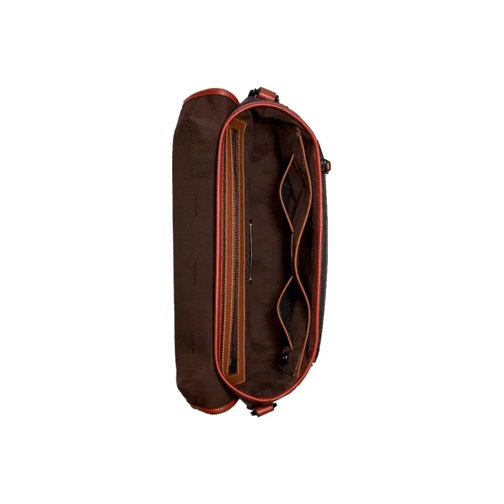 COACH League Cow Leather Cycling Bags Shoulder Bag Crossbody Bag Large Size Men's Red Brown-2
