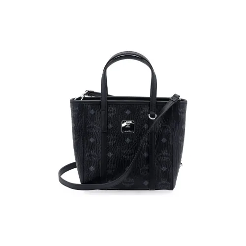 MCM Toni Visetos Shopper DrawstringSingle Shoulder Bag Mini Female Black