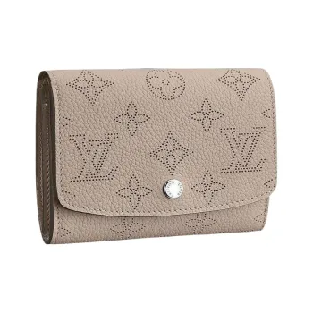 LOUIS VUITTON Iris Cow Leather Coin Purse Women's Gray