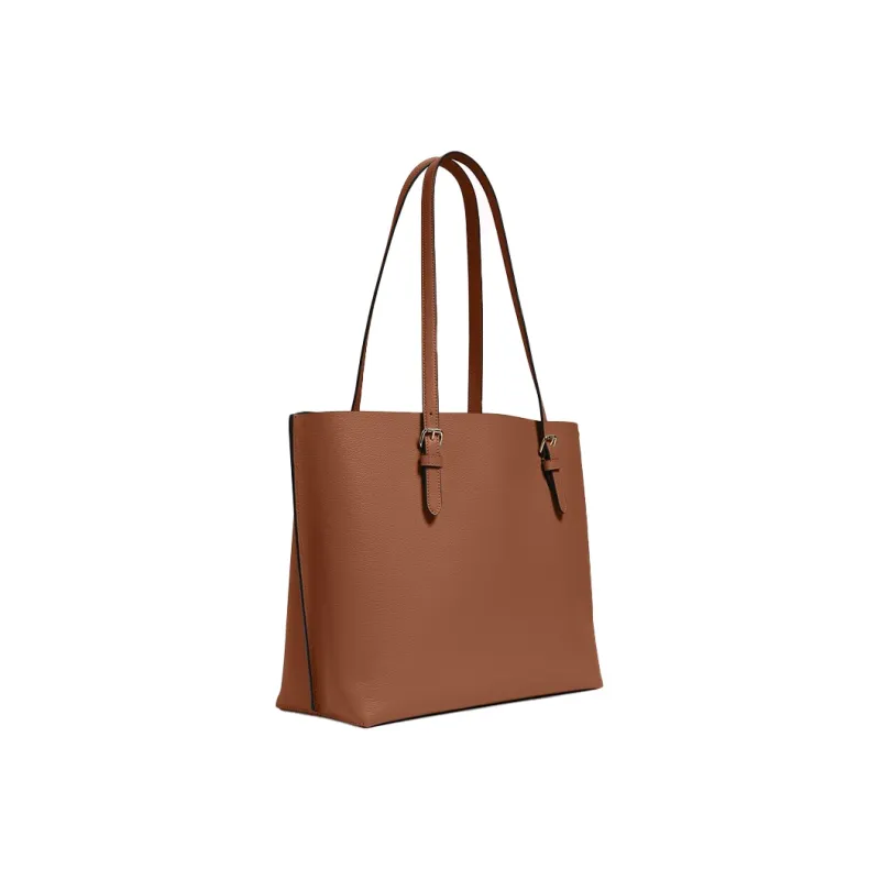 COACH Mollie Leather Tote Bag Shopping Bag Handbag Shoulder Bag Large Size Women's Brown-1