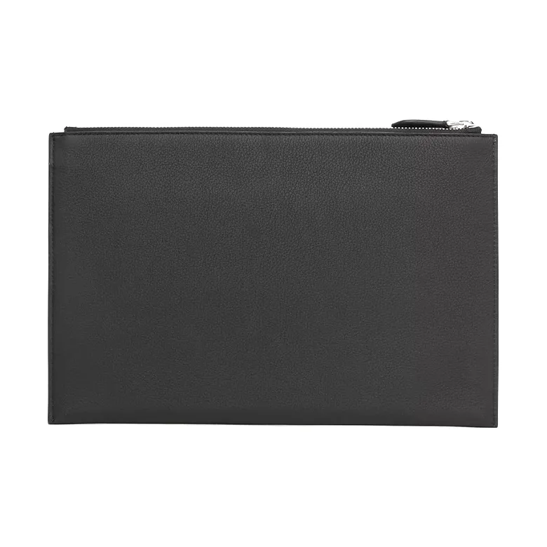 Burberry Pocket Bag Grain Texture Leather Storage Bag Handheld Knife Men's Black-1