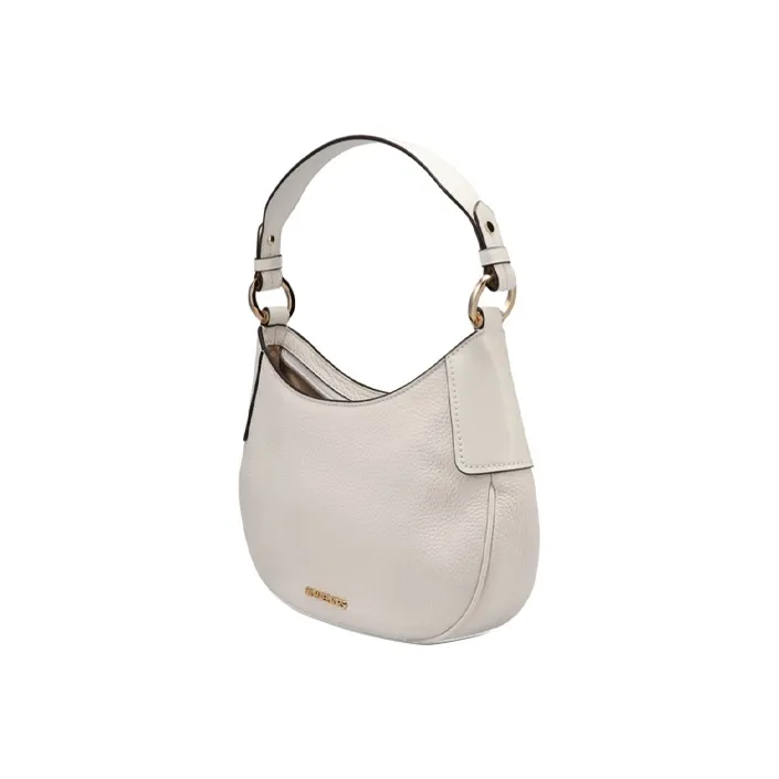 MICHAEL KORS MICHAEL KORS Handbag Collection Lillian Leather Crescent Moon Shoulder Bag Handbag Women's White-1