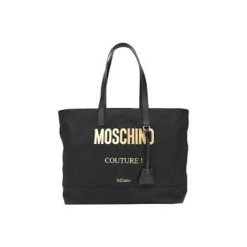 MOSCHINO Nylon Fabric Tote Bag, Shoulder Bag, Handbag Women's Black