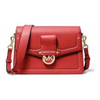 MICHAEL KORS Jessie Leather Shoulder Bag Crossbody Bag Medium Size Women's Red