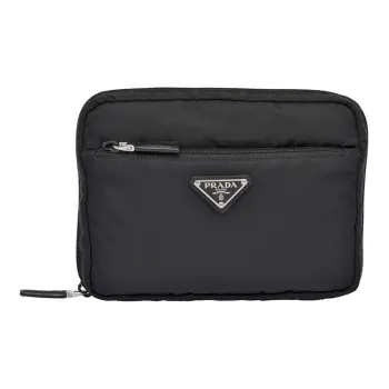 PRADA Nylon Toiletry Bag Men's Black