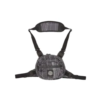 STONE ISLAND Nylon Fanny Pack, Crossbody Bag, Sling Bag Regular Men's Gray