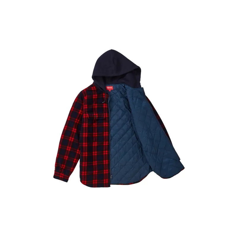 Supreme Hooded Plaid Work Shirt-1