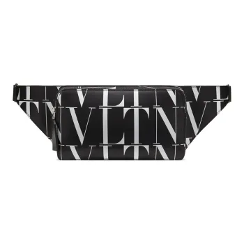 Valentino Leather Fanny Pack Men's Black