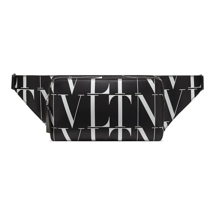 Valentino Leather Fanny Pack Men's Black-0