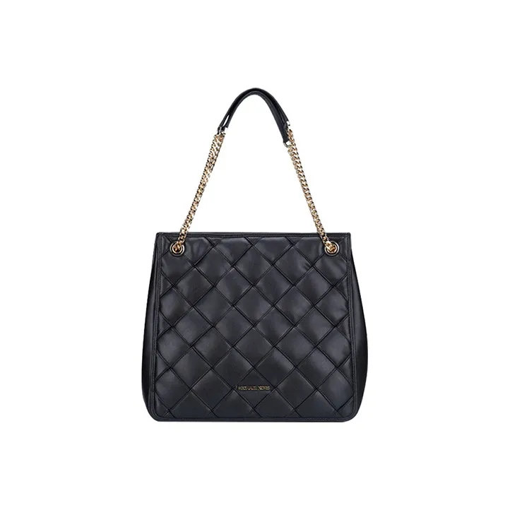 MICHAEL KORS Regina Leather Shoulder Bag Crossbody Bag Handbag Large Size Women's Black-0