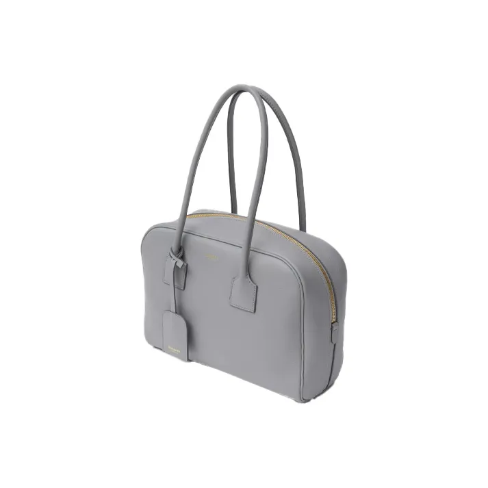 Burberry Cube Leather Bowling Bag Cube Bag Handbag Shoulder Bag Women's Cloud Gray-2
