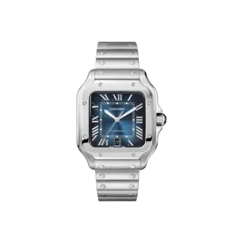 CARTIER SANTOS DE Automatic Mechanical Movement Men's Watches Watch 39.8mm Blue Dial Stainless Steel Watchband