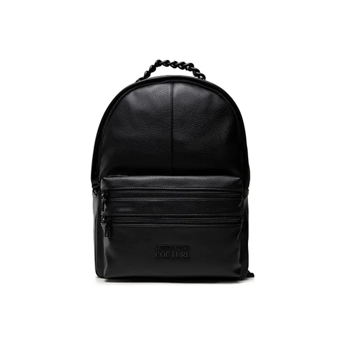 VERSACE JEANS COUTURE Artificial Leather Backpack Unisex Black-0