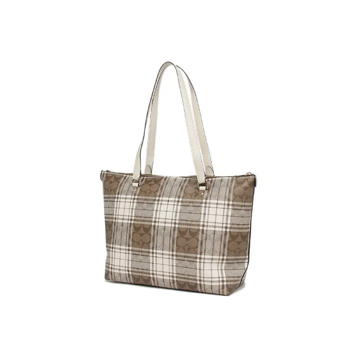 COACH Canvas With Leather Tote Bag, Shopping Bag, Shoulder Bag Large Size Women's-2