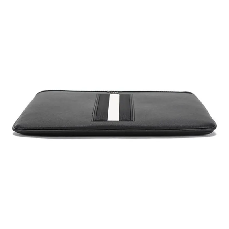 BALLY Cow Leather Coin Purse Clutch Regular Men's Black-4