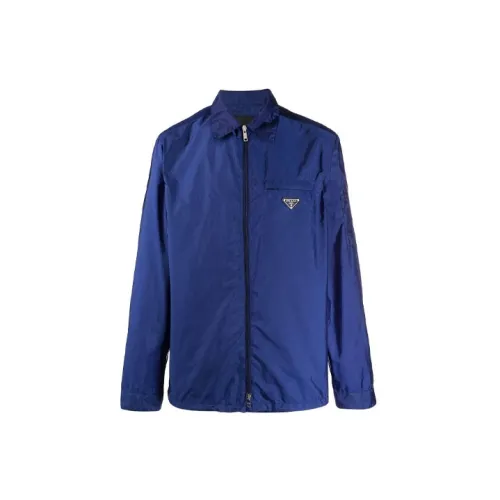 PRADA Jackets Men Blue