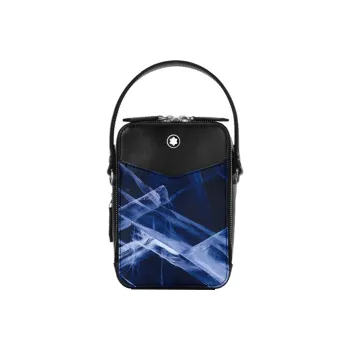 MONTBLANC Meisterstuck Cow Leather Patchwork Leather Shoulder Bag Crossbody Bag Handbag Mini Unisex Black/Blue